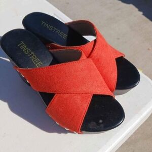 SHEIN Vibrant Orange Mules